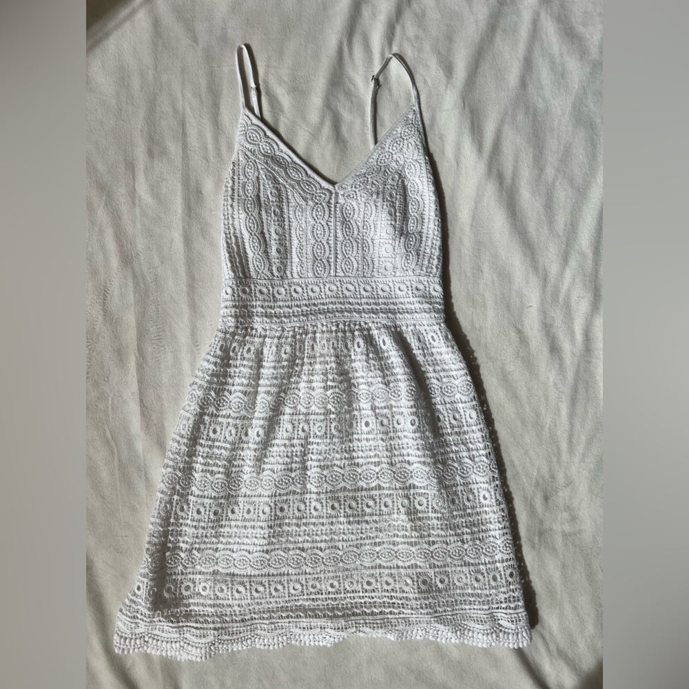 Abercrombie & Fitch White Lace Mini Dress